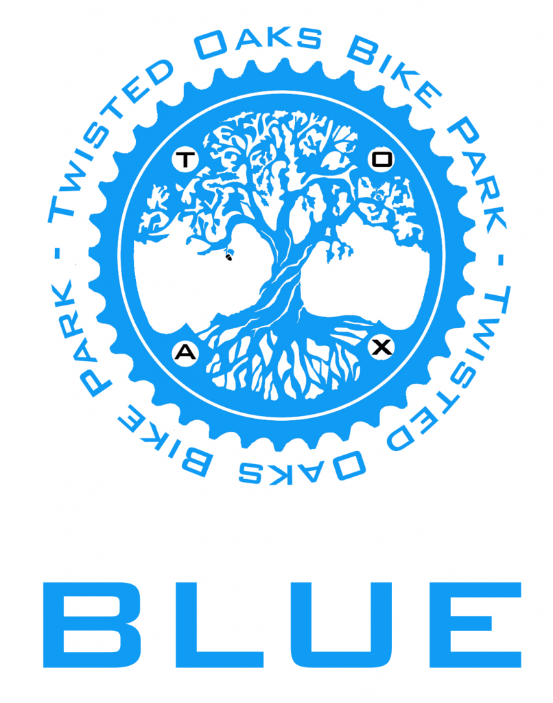 A blue-grade trail sign image
