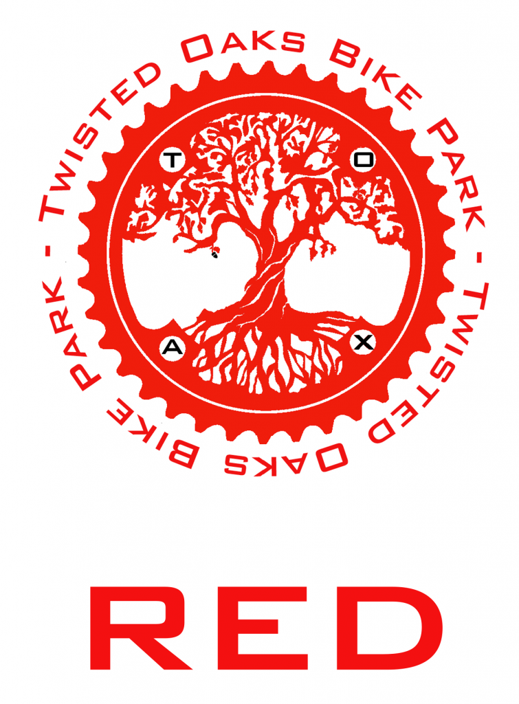 A red-grade trail sign image